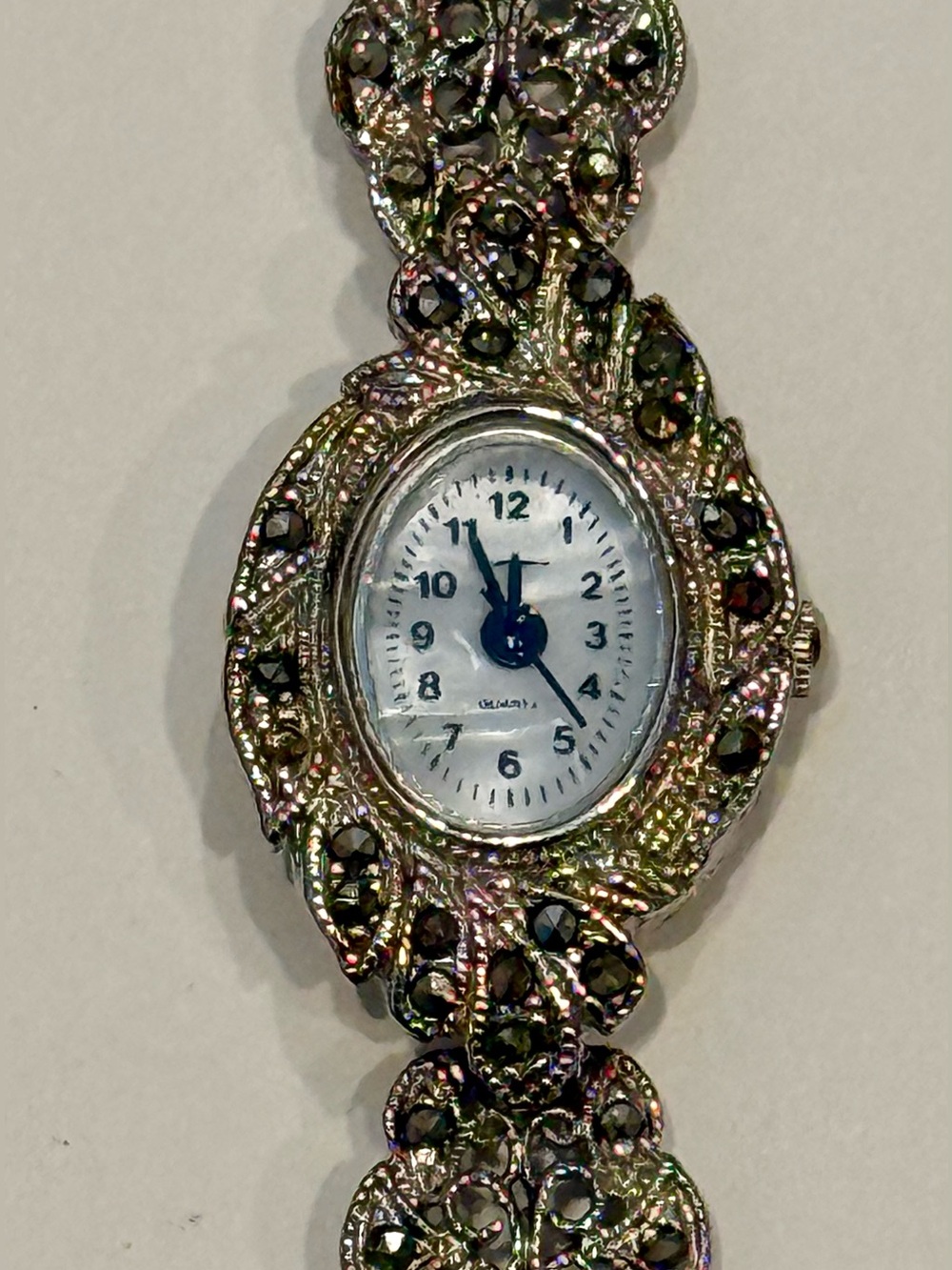 Vintage Marcasite Quartz Watch